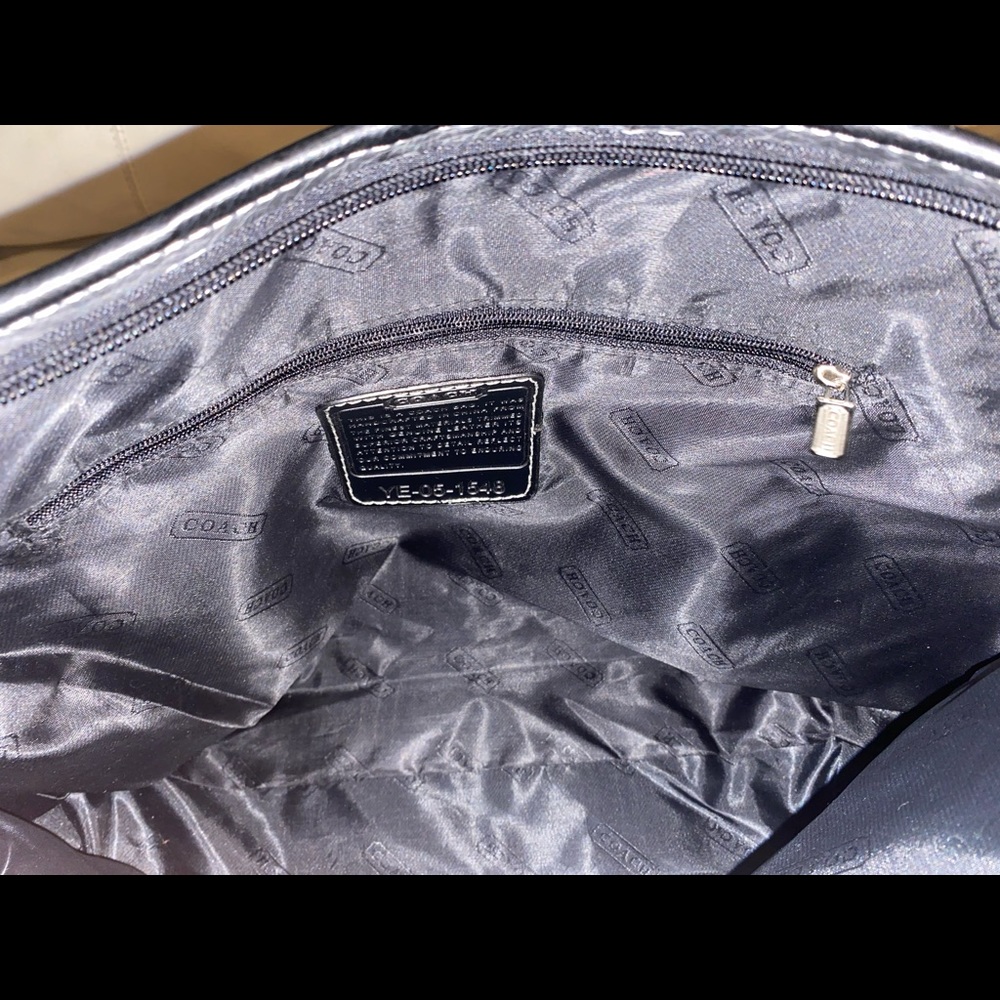 Coach Signature Jacquard Black / Gray Shoulder bag - Picture 9 of 10